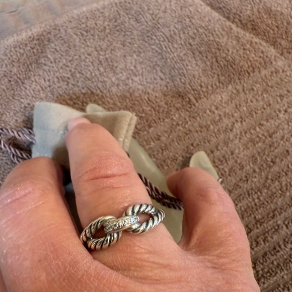 David Yurman Crossover Cable and Pave Ring. Size 6 - Picture 9 of 12